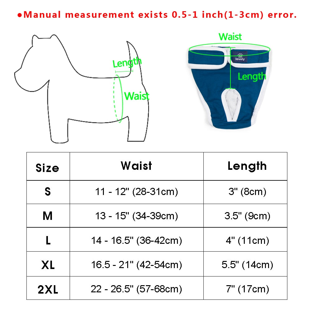 Pooshpets™ Reusable Dog Diapers for Female Physiological Pants